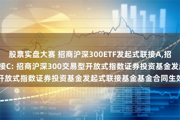 股票实盘大赛 招商沪深300ETF发起式联接A,招商沪深300ETF发起式联接C: 招商沪深300交易型开放式指数证券投资基金发起式联接基金基金合同生效公告